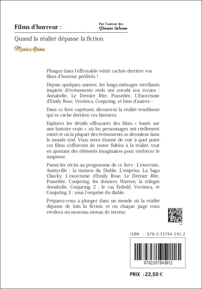 Illustration intérieure du livre « Films d’horreur : quand la réalité dépasse la fiction », JMG Éditions