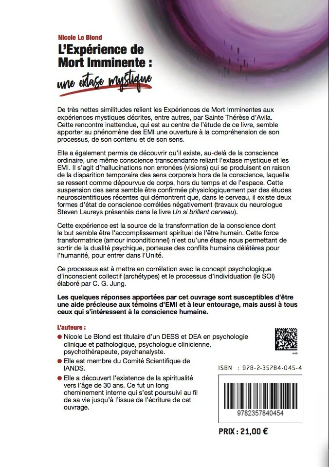 Illustration intérieure du livre « L’Expérience de Mort imminente : une extase mystique », JMG Éditions