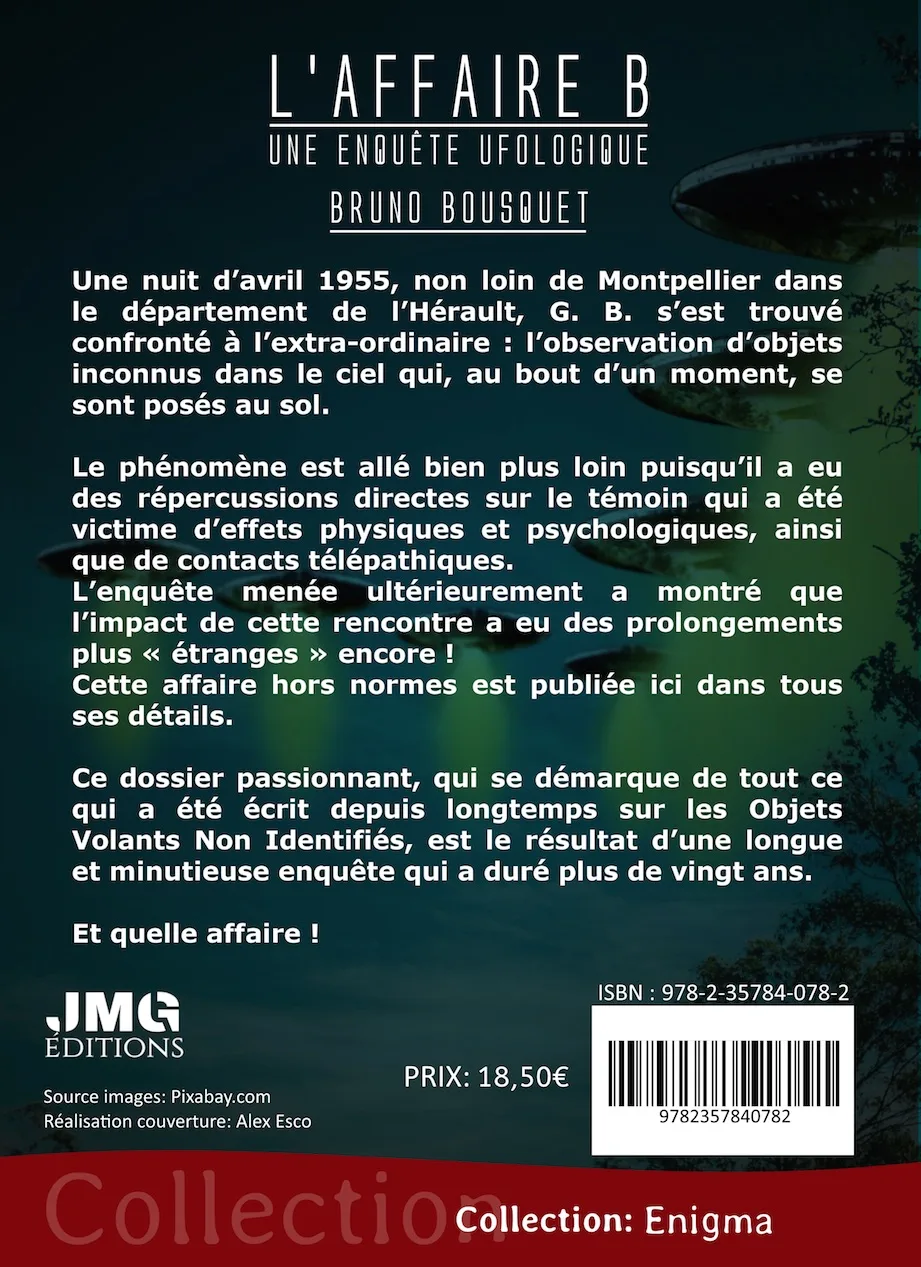 Illustration intérieure du livre « L’affaire B. une enquête ufologique », JMG Éditions