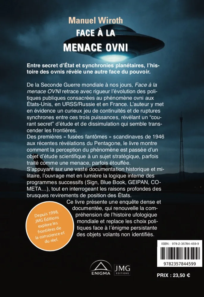 Illustration intérieure du livre « Face à la menace Ovni », JMG Éditions