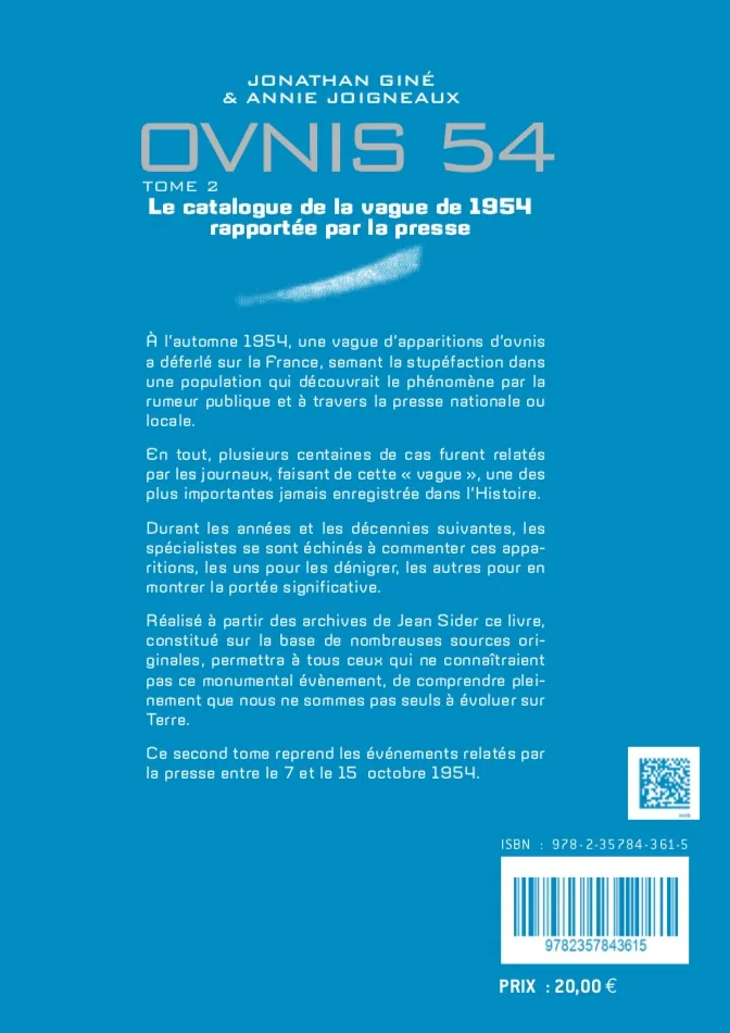 Illustration intérieure du livre « Ovnis 54 : Le catalogue de la vague de 1954 rapportée par la presse, Tome 2 », JMG Éditions